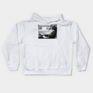 Anthony Bourdain on the Train Pencil Drawing Kids Hoodie